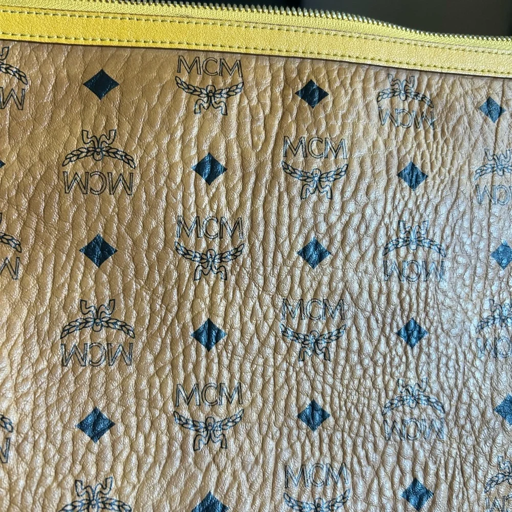 MCM Visetos Tan Crossbody Bag with Black Logo - Picture 9 of 10